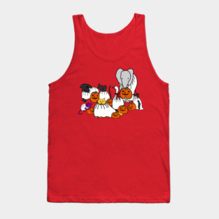 Cute Animals and Pumpkin Head Halloween Horror Costumes Tank Top