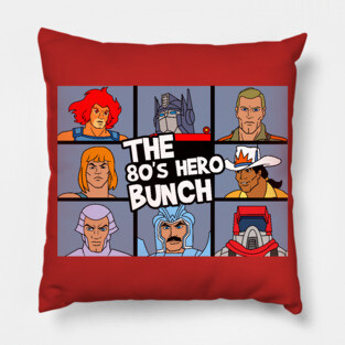 80s Hero Bunch Pillow