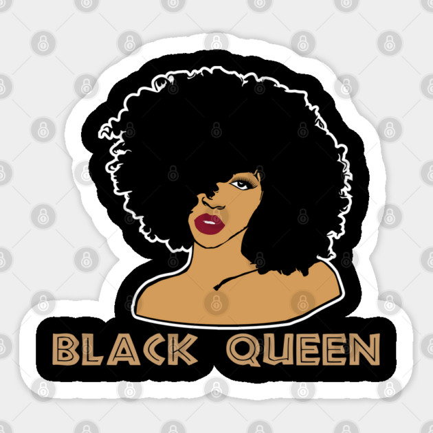Black Queen, Black Woman, African American, Black Lives Matter, Black History Sticker by UrbanLifeApparel