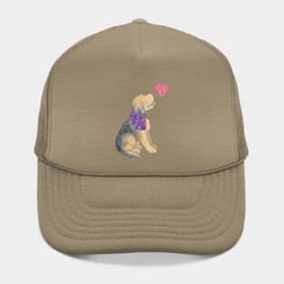 Otterhound watercolour Hat