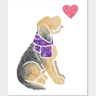 Otterhound watercolour Posters and Art