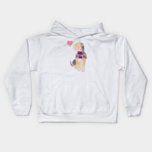 Lakeland Terrier watercolour Kids Hoodie