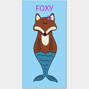 Foxy Mermaid Posters and Art