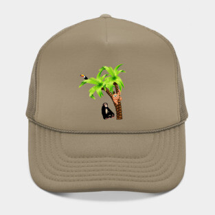 Monkey and Sloth Tropical Palm Tree Hat