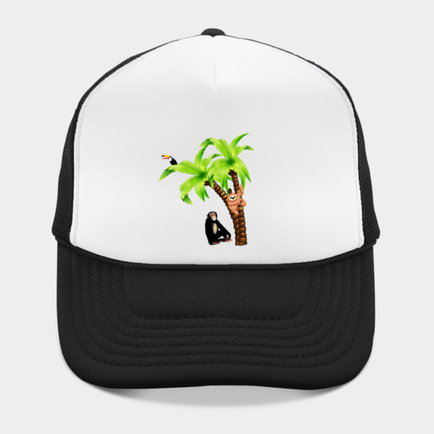 Monkey and Sloth Tropical Palm Tree by logiamerch