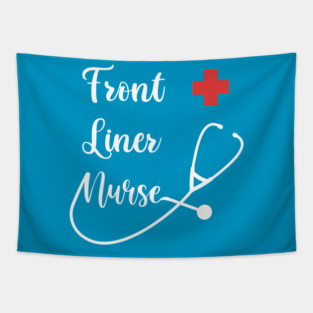 Front Liner Nurse Tapestry
