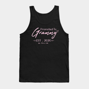 Promoted to Grammy Est. 2020 Funny gift for Grammy, Grammy Gift, Grammy Established Shirt, Grandma Shirt, Christmas Gift , Pregnancy Announcement Grandparents Tank Top