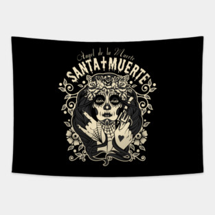 Santa Muerte Halloween Tapestry