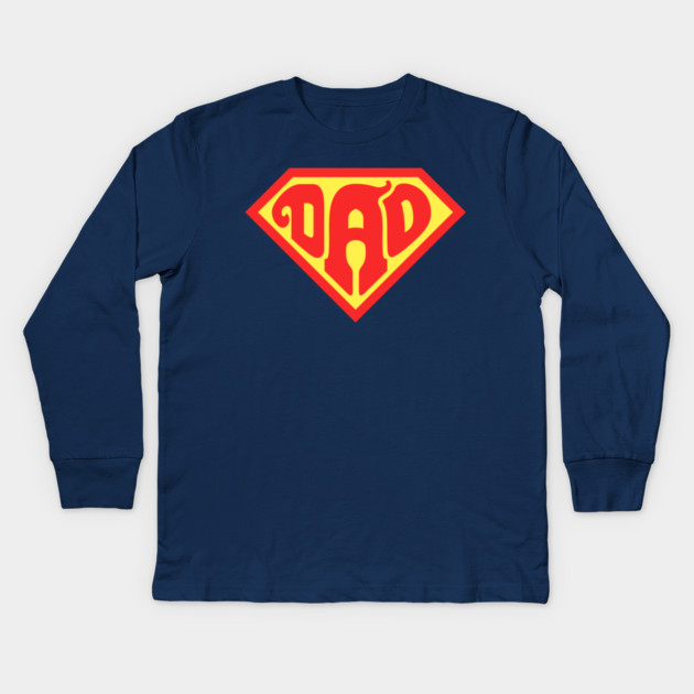 Super Dad Kids Long Sleeve T-Shirt by enrynz