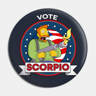 Vote Scorpio Pin