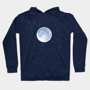 Full Moon Twinkling Stars Hoodie