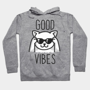 Good Vibes Cat Hoodie