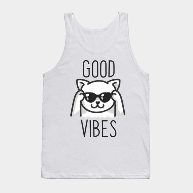 Good Vibes Cat Tank Top by enrynz