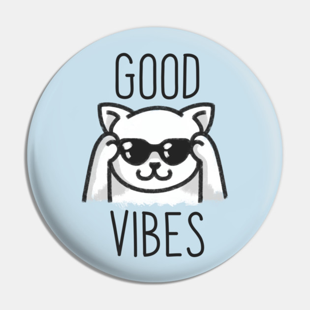 Good Vibes Cat Pin by enrynz