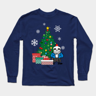 Sans Around The Christmas Tree Undertale Long Sleeve T-Shirt