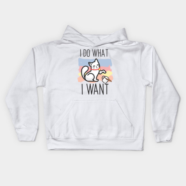 I do what i want cat Kids Hoodie by enrynz