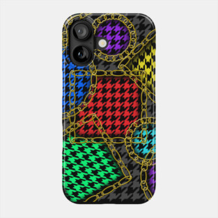 Colorful Houndstooth Phone Case