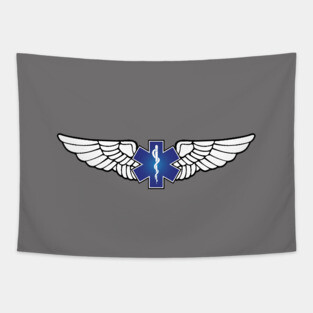 EMS Star of Life Flight Wings Tapestry