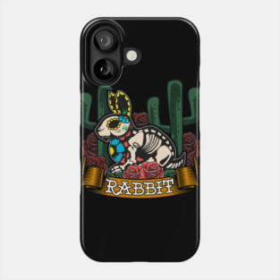 Day of Dead Rabbit Halloween Costume Design Phone Case