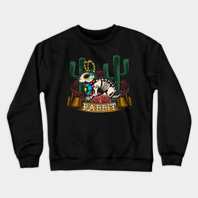 Day of Dead Rabbit Halloween Costume Design Crewneck Sweatshirt by creative