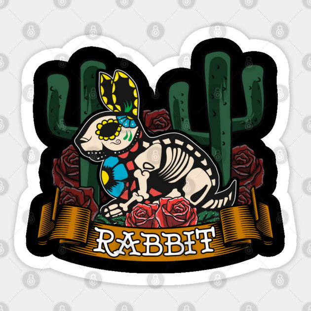 Day of Dead Rabbit Halloween Costume Design Sticker by creative