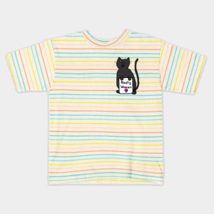 Small Cat with Nasty Woman Sign Kids T-Shirt