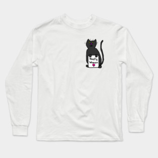 Small Cat with Nasty Woman Sign Long Sleeve T-Shirt