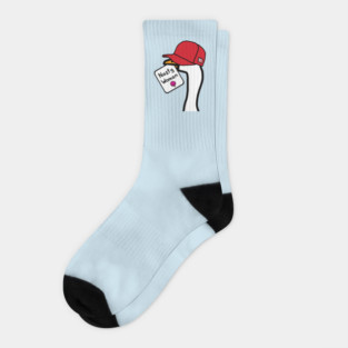 Little Portrait Goose Red Hat Nasty Woman Socks