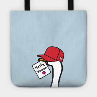 Little Portrait Goose Red Hat Nasty Woman Tote