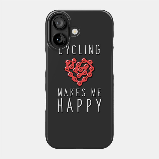 Cycling makes me Happy Phone Case by enrynz