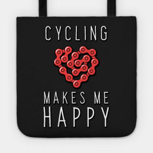 Cycling makes me Happy Tote