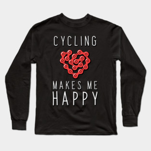 Cycling makes me Happy Long Sleeve T-Shirt