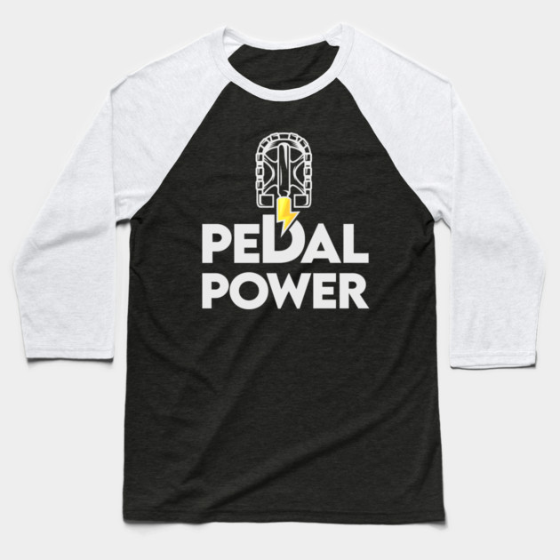 Pedal Power Baseball T-Shirt by enrynz