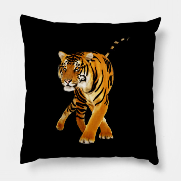 Tiger Walking Pillow by logiamerch