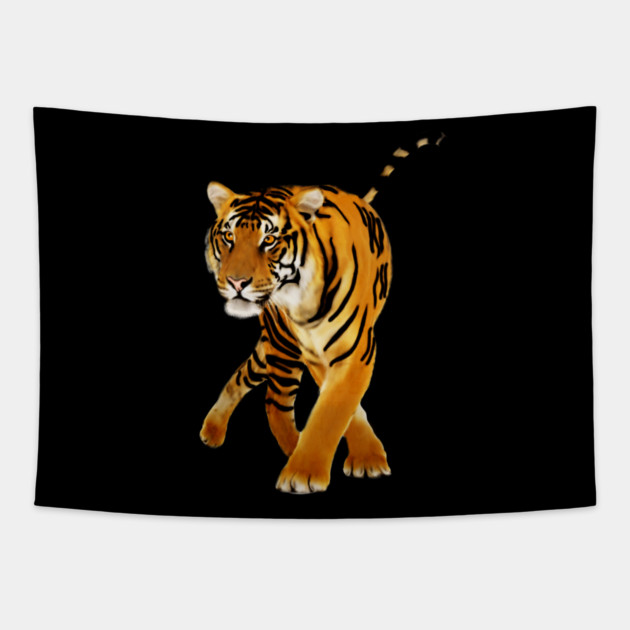 Tiger Walking Tapestry by logiamerch