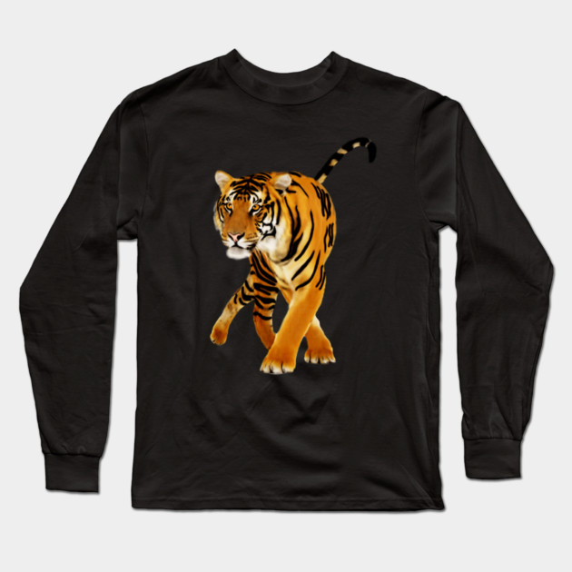 Tiger Walking Long Sleeve T-Shirt by logiamerch