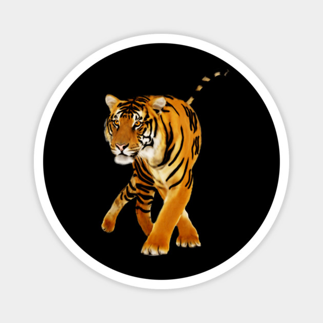 Tiger Walking Magnet by logiamerch