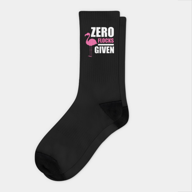 Zero Flocks Flamingo Given, Funny Love Flamingos Socks by logiamerch