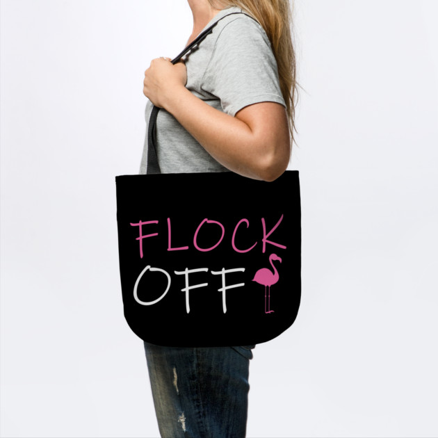 Flock Off, Funny Flamingo by logiamerch