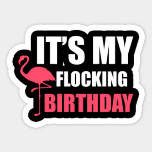 It's My Flocking Birthday Funny Famingo Lover Magnet