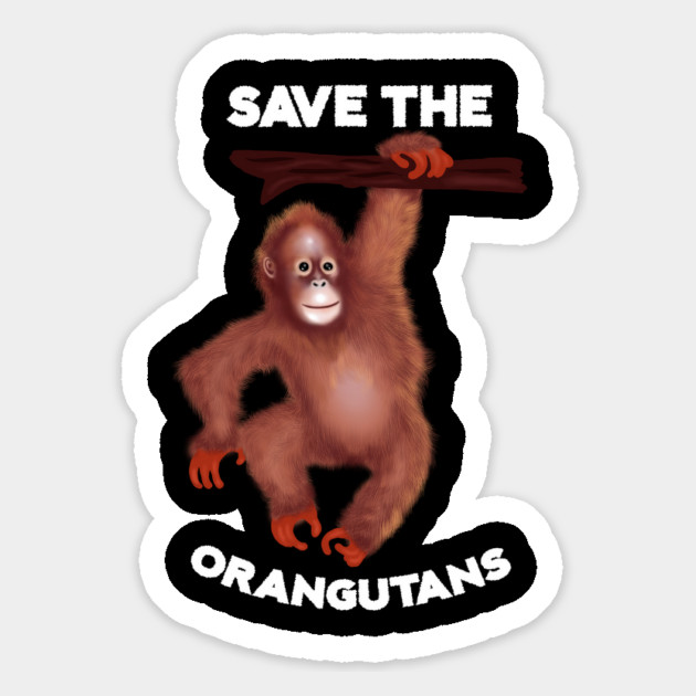 Save the Orangutans, Monkey Awareness Magnet by logiamerch