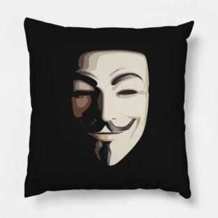 Guy Fawkes Mask Pillow