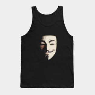 Guy Fawkes Mask Tank Top