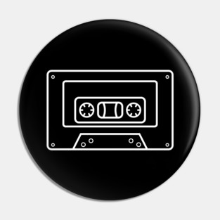 Minimal cassette tape White line Pin