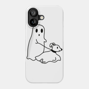 Cartoon Ghost Walking Ghost Dog Phone Case