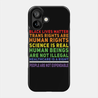 Human Rights Rainbow Phone Case