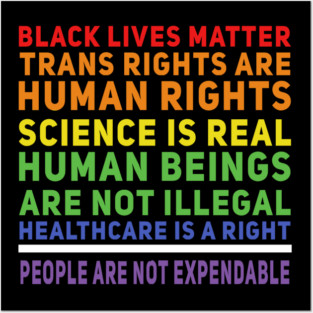 Human Rights Rainbow Posters and Art