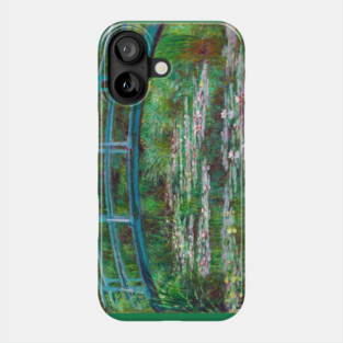 High Resolution Monet - The Japanese Footbridge Phone Case