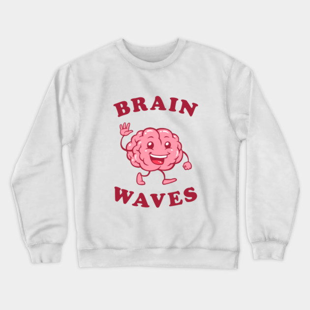 Brain Waves Crewneck Sweatshirt by dumbshirts