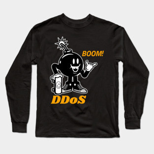 Hacker DDoS Attack Boom! Long Sleeve T-Shirt